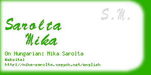 sarolta mika business card